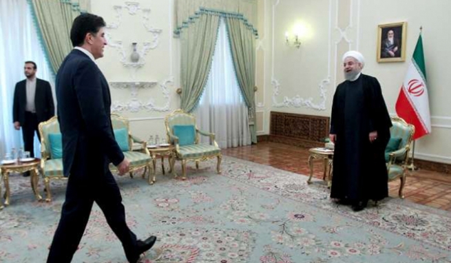 نێچیرڤان بارزانی و حەسەن رۆحانی کۆ بوونەوە   